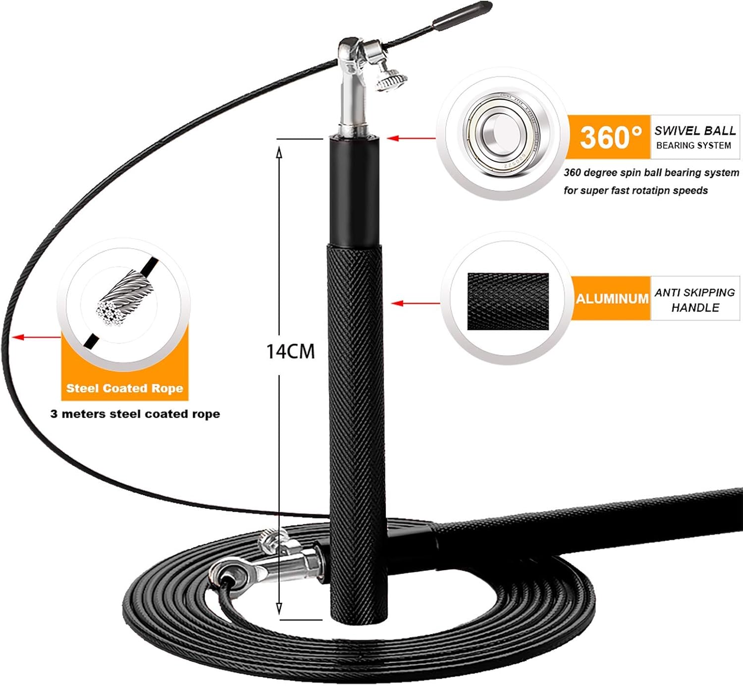 Speed Jump Rope - 360° Swivel  - Jump Rope Speed Bearing 리뷰 및 가격