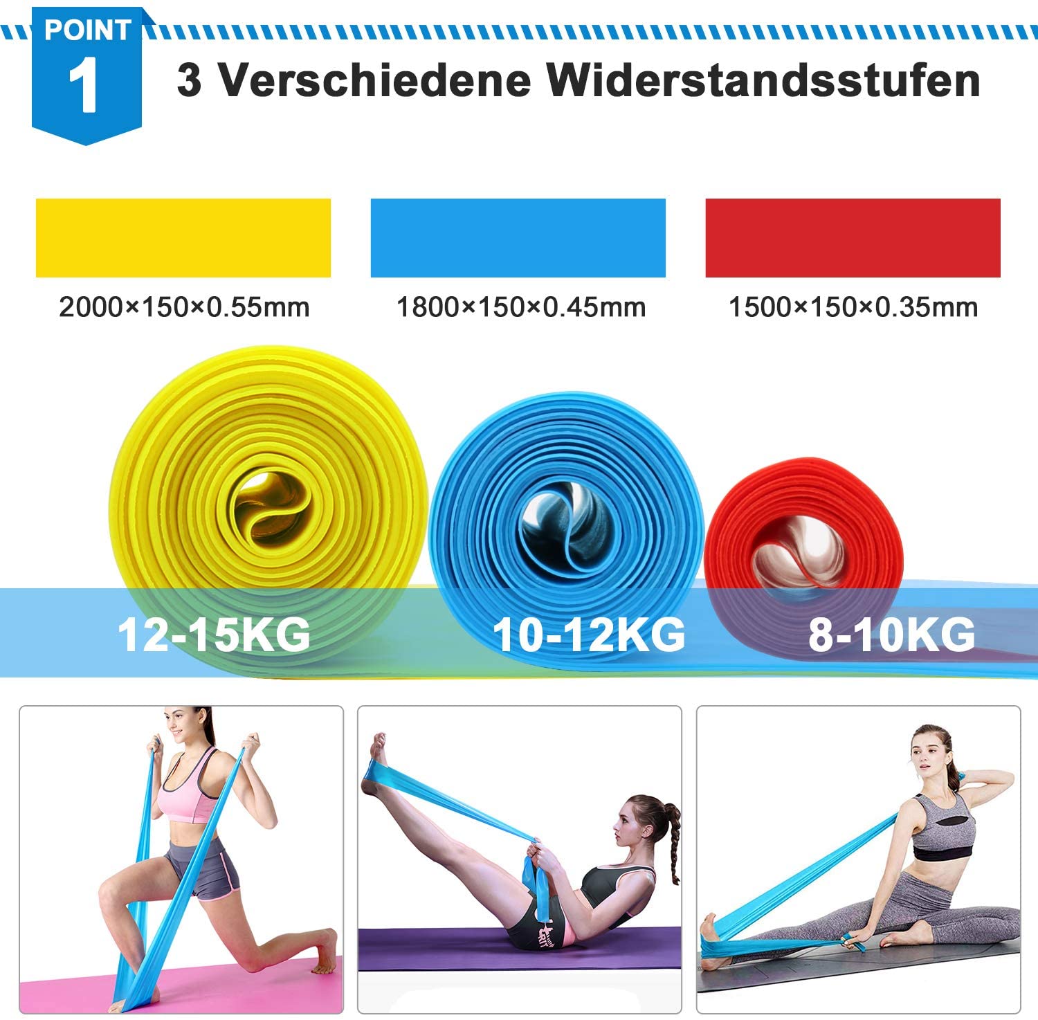 Elastic Fitness Bands 3Pcs Res - Crossfit Accessories 리뷰 및 가격