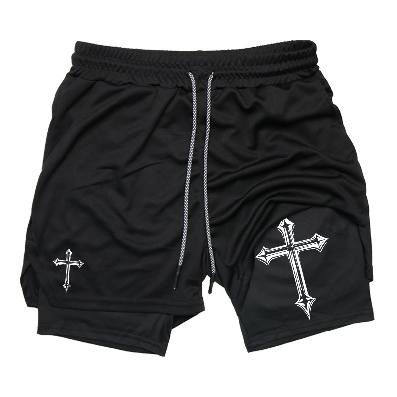 Cross Print 2-in-1 Workout Run - Crossfit Fitness Gear 리뷰 및 가격