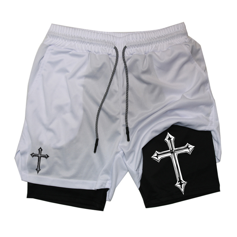 Cross Print 2-in-1 Workout Run - Crossfit Fitness Gear 리뷰 및 가격