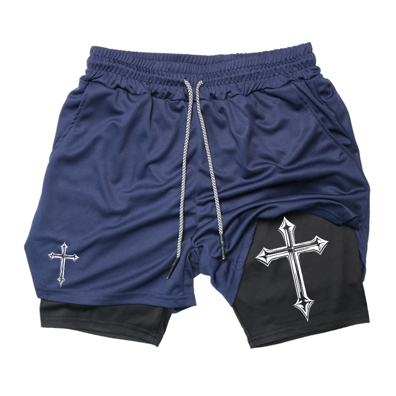 Cross Print 2-in-1 Workout Run - Crossfit Fitness Gear 리뷰 및 가격
